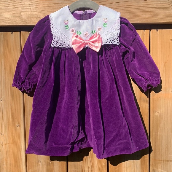 Baby Velvet Dress - Picture 1 of 8